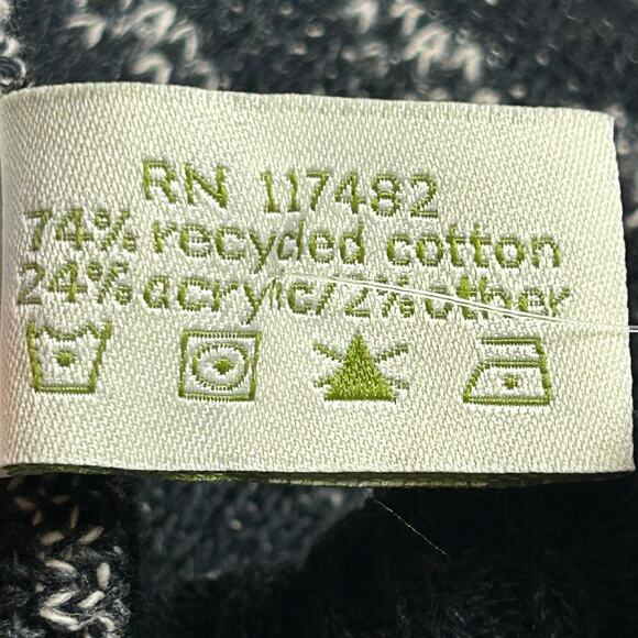 Green 3 apparel cat button down gray cotton blend made in US knit cardigan L - Picture 7 of 7